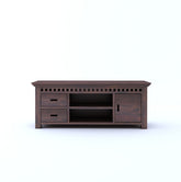 Amer Solid Sheesham Wood TV Unit (Walnut Finish)